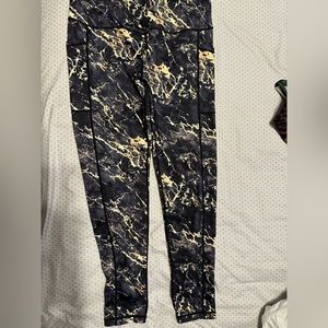 Constantly Varied Gear Gold Marble Full Length Leggings Size XL